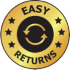 GuardHouse no-hassle returns policy badge offering an easy return process for customer confidence.