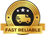GuardHouse security camera shipping badge highlighting fast USA delivery for quick and convenient home security setup.